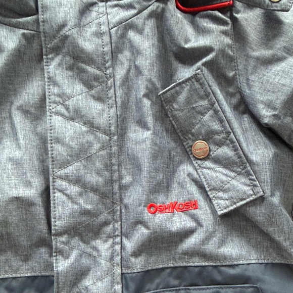 OshKosh B'gosh Charcoal and Scarlet Hooded Jacket - Picture 5 of 12